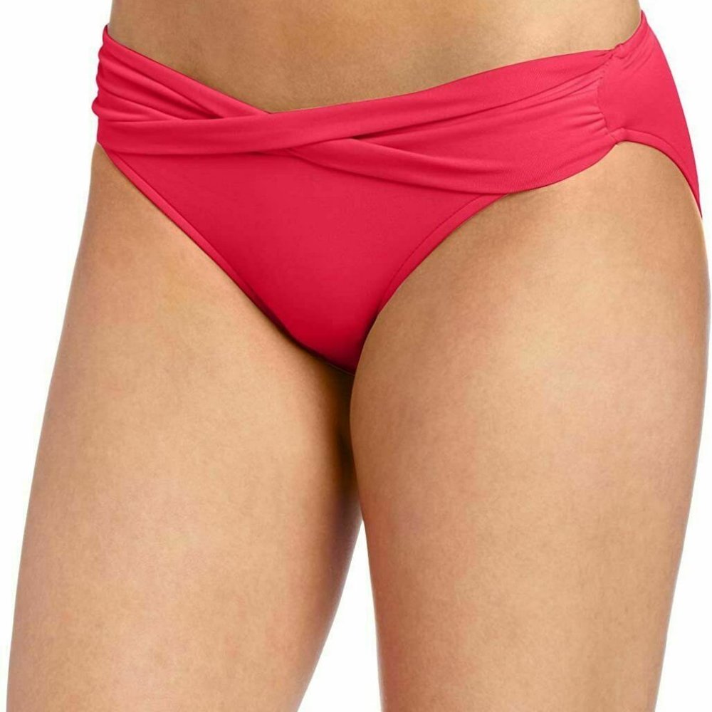 Seafolly Womens Swimwear Red Size 4 AU 8 Twist-Front Hipster Bikini $58